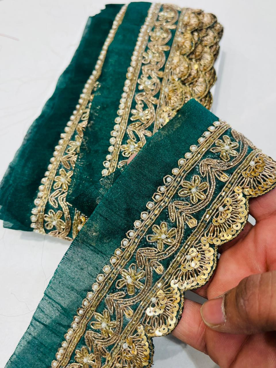 K.R KASAT - Green Colour Lace